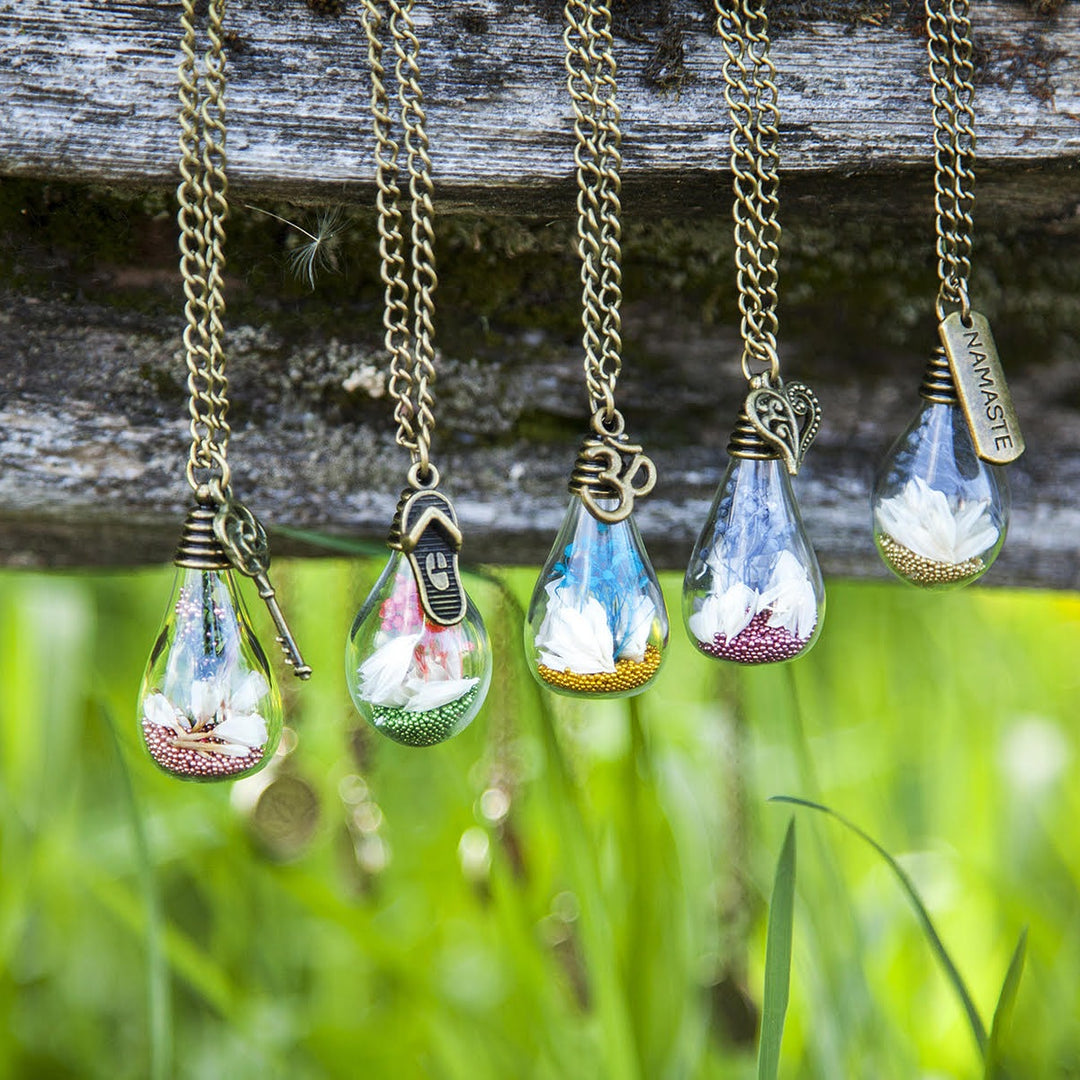 Pendentifs significatifs avec fleurs - Globe Goutte