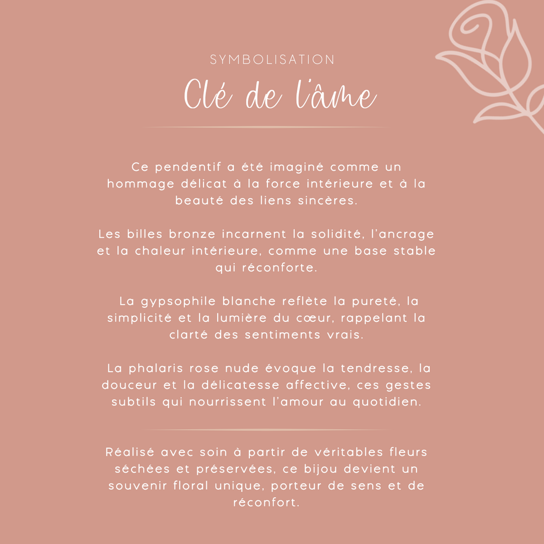 Pendentif avec fleurs – Clé de l’âme