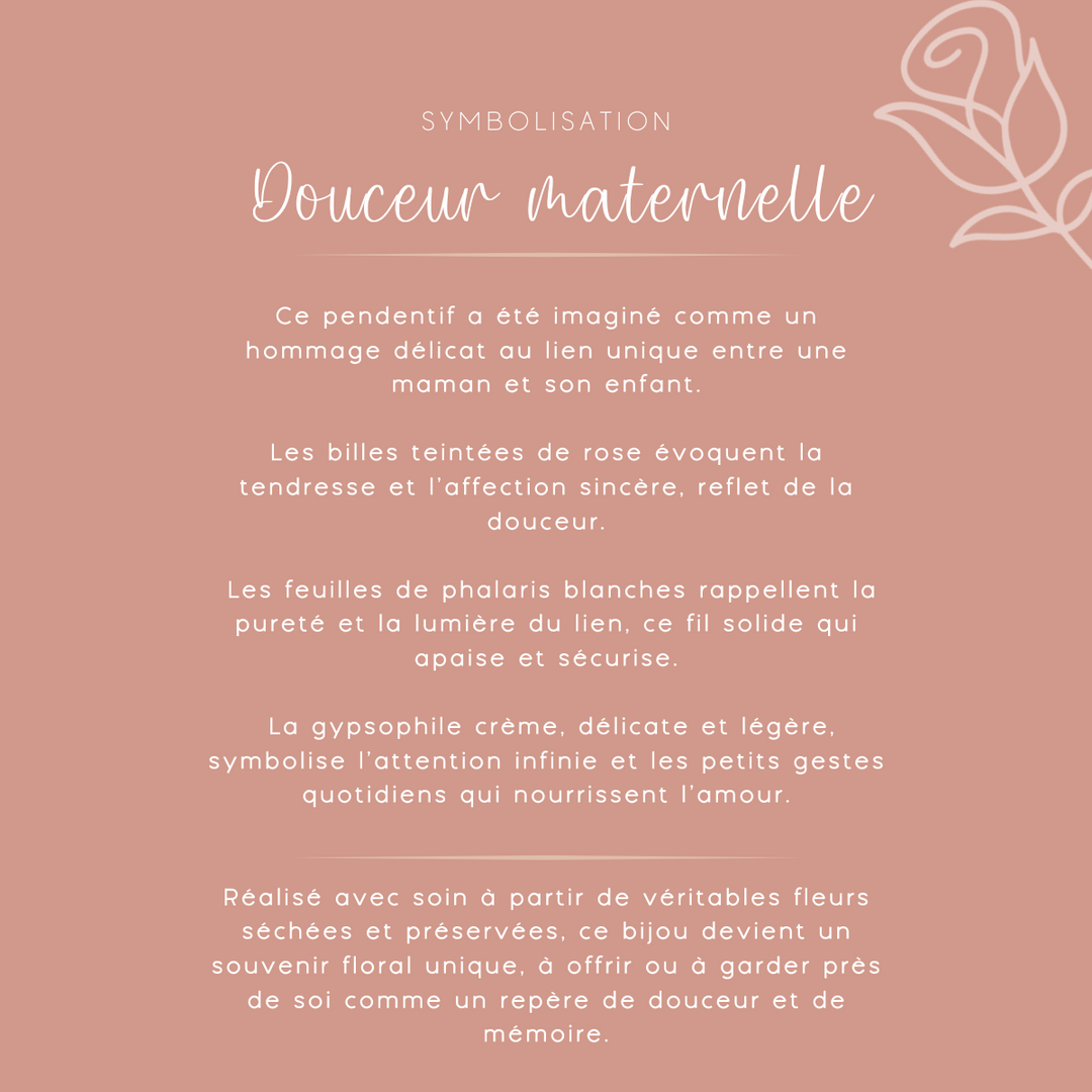 Pendentif avec fleurs - Douceur maternelle