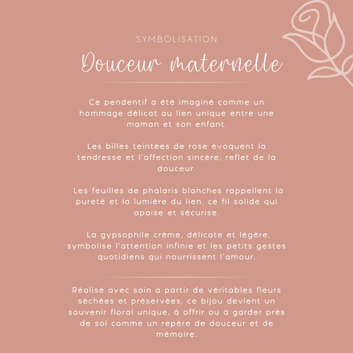 Pendentif avec fleurs - Douceur maternelle