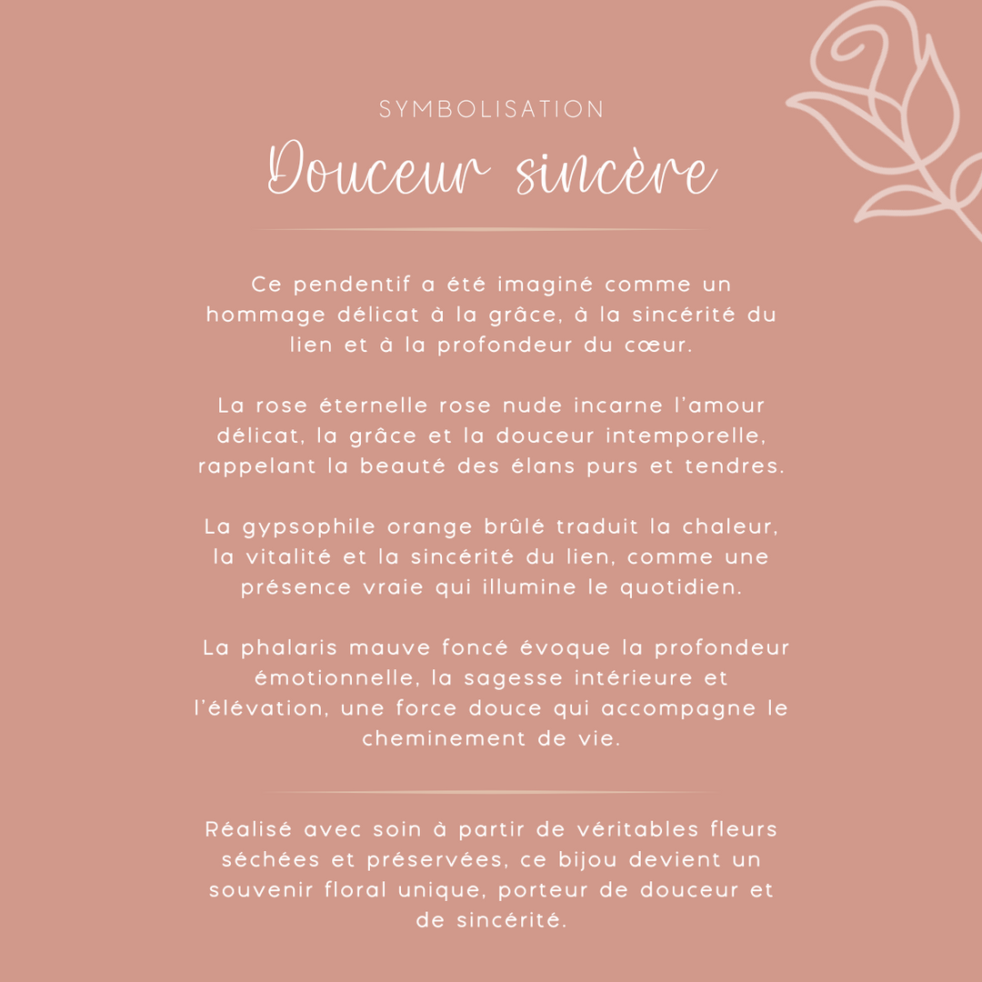Pendentif avec fleurs - Douceur sincère