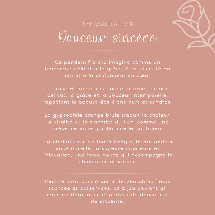 Pendentif avec fleurs - Douceur sincère