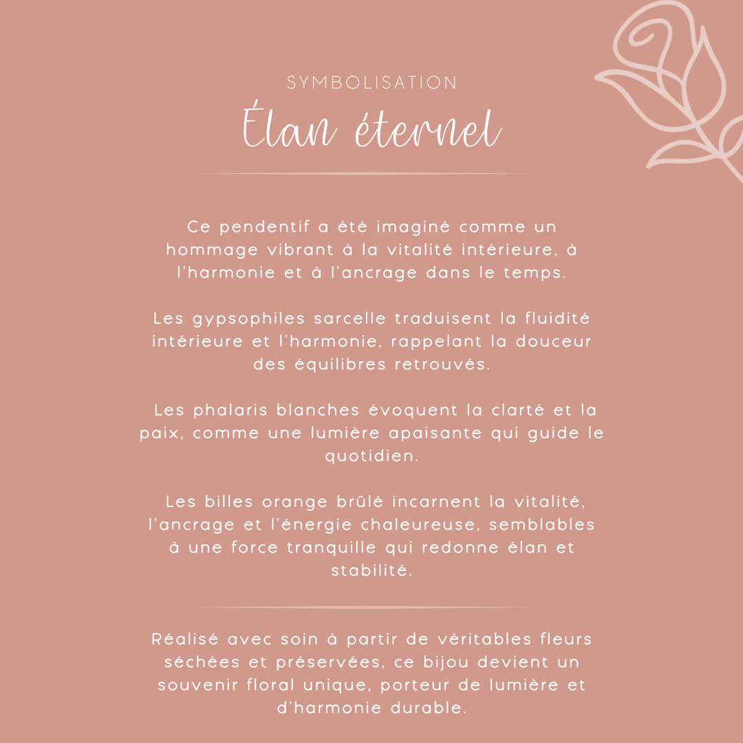 Pendentif avec fleurs – Élan éternel