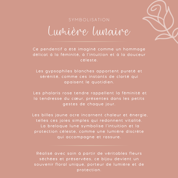 Pendentif avec fleurs - Lumière lunaire