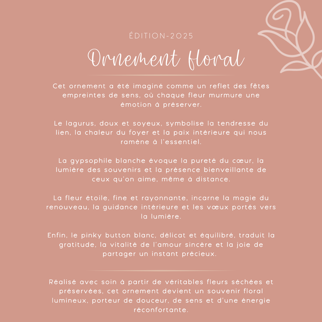 Ornement de Noël - Fleurs séchées