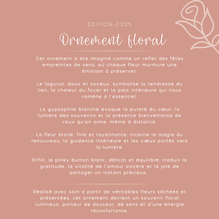 Ornement de Noël - Fleurs séchées