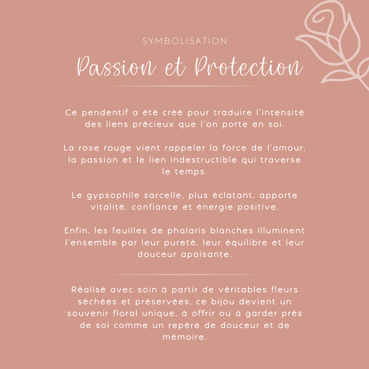 Pendentif avec fleurs - Passion & Protection