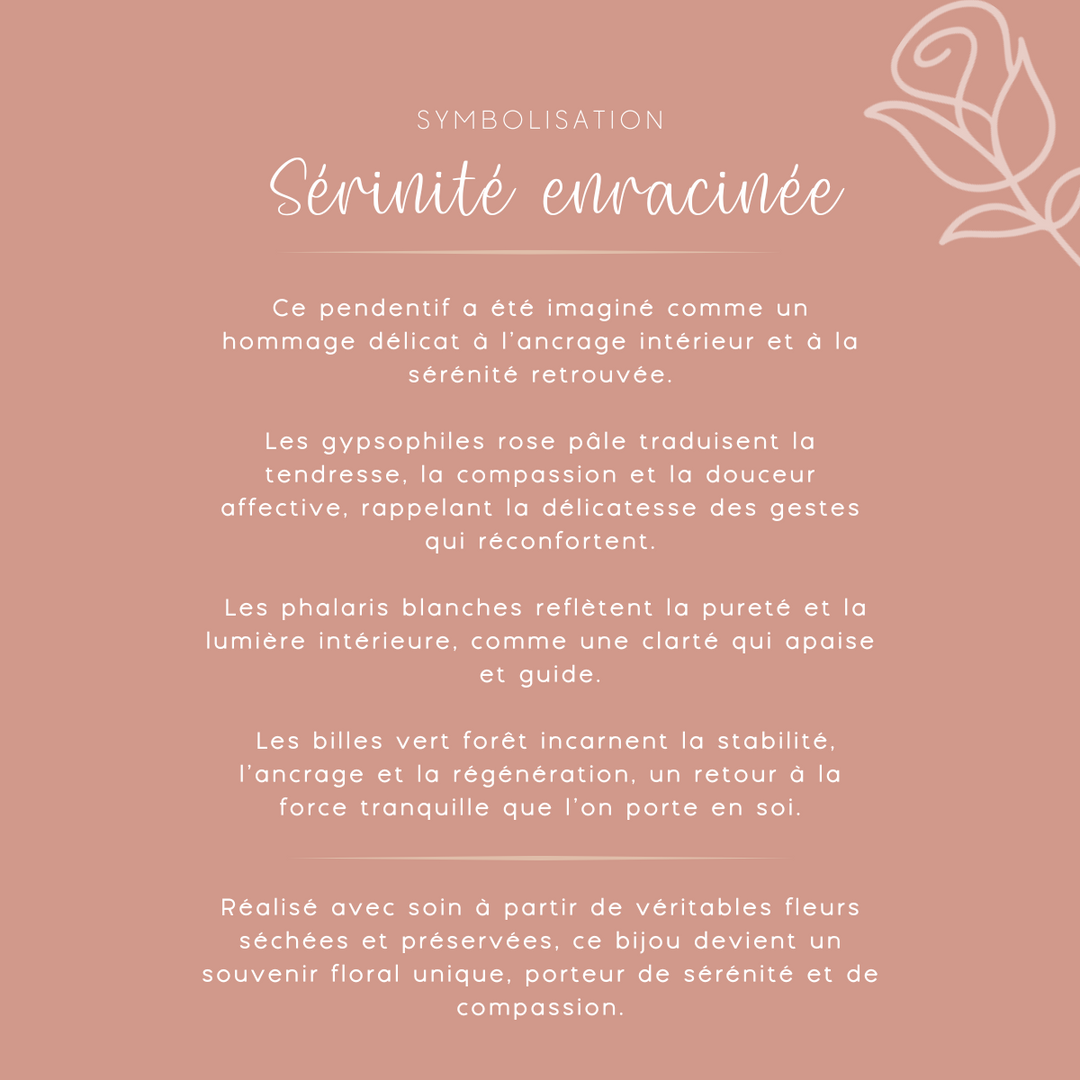 Pendentif avec fleurs – Sérénité enracinée