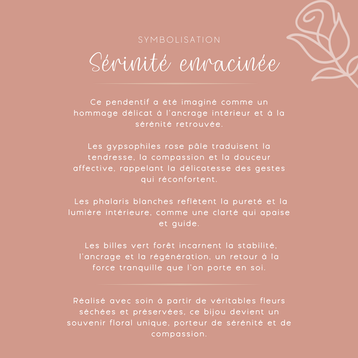 Pendentif avec fleurs – Sérénité enracinée