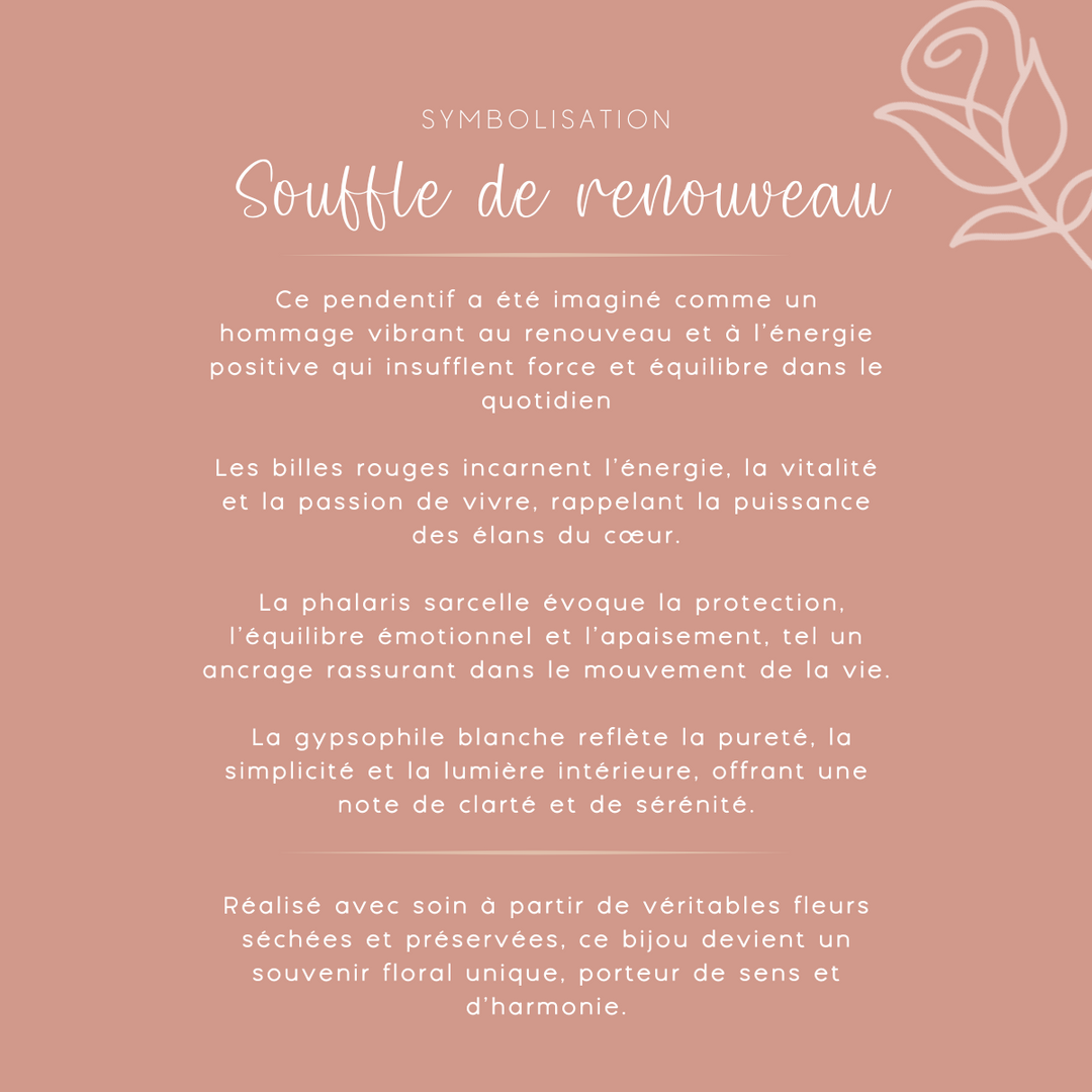 Pendentif avec fleurs – Souffle de renouveau