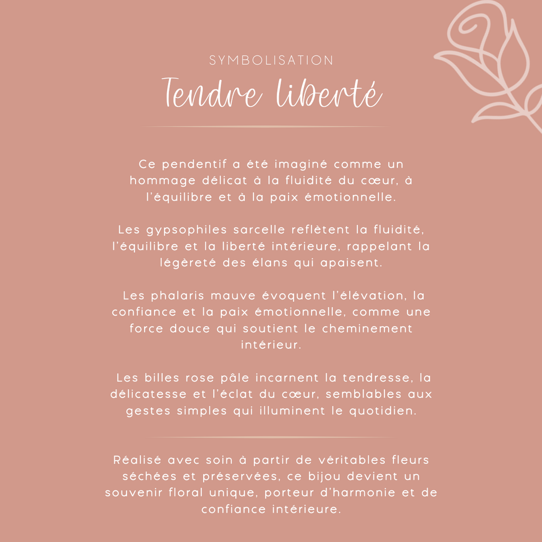 Pendentif avec fleurs - Tendre liberté