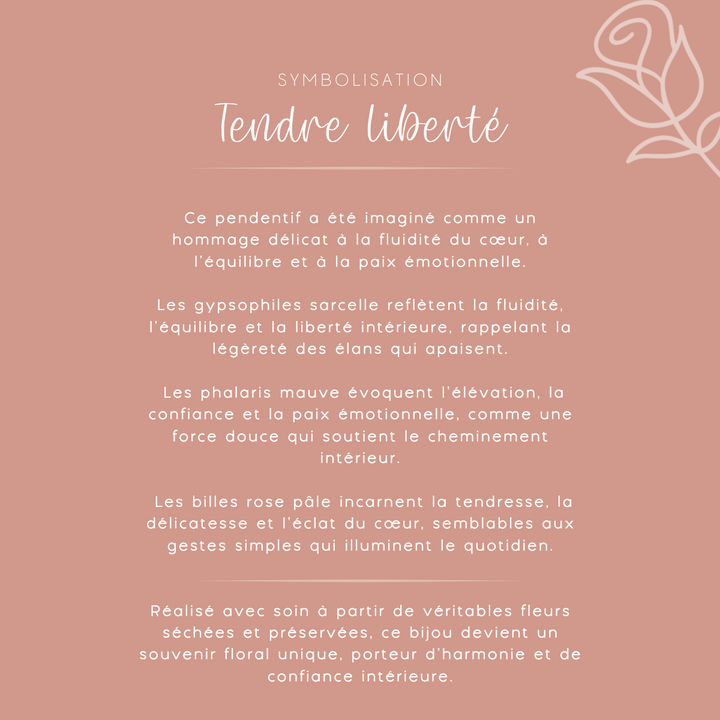 Pendentif avec fleurs - Tendre liberté