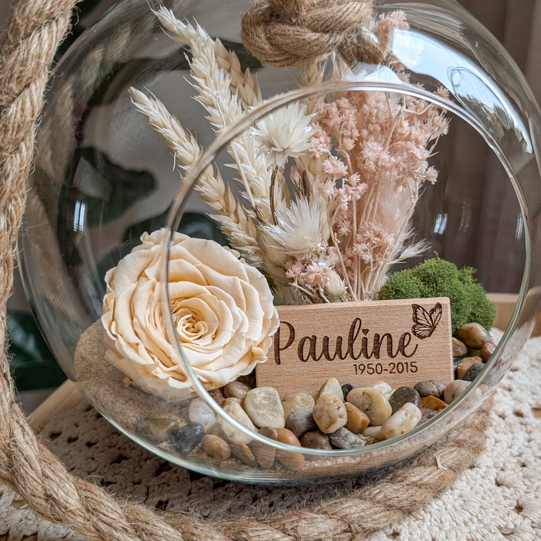 Arrangement floral - Boule terrarium
