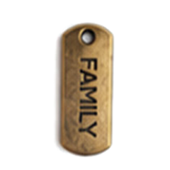 Breloque gravée Family
