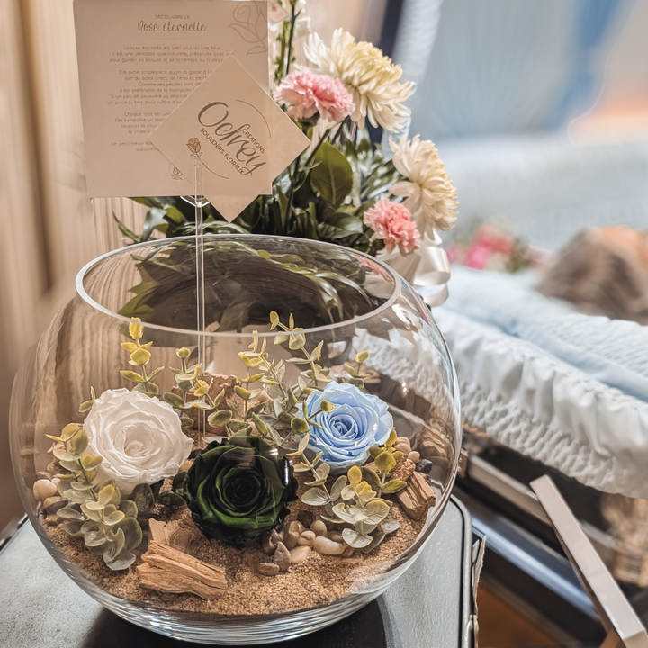Arrangement floral - Gros vase rond