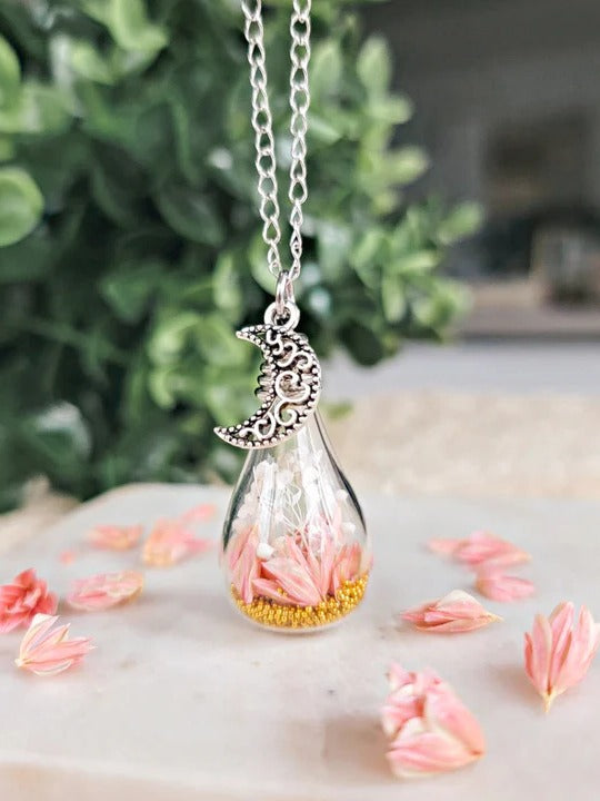 Pendentif souvenir avec monture argent en acier inoxydable, Créations Odrey